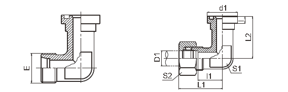 H - De Adapter van de reekssae Flens/Montage van de Beet de Type Ingepaste Elleboog ISO 6162-2