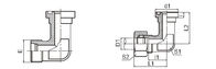 China H - De Adapter van de reekssae Flens/Montage van de Beet de Type Ingepaste Elleboog ISO 6162-2 bedrijf